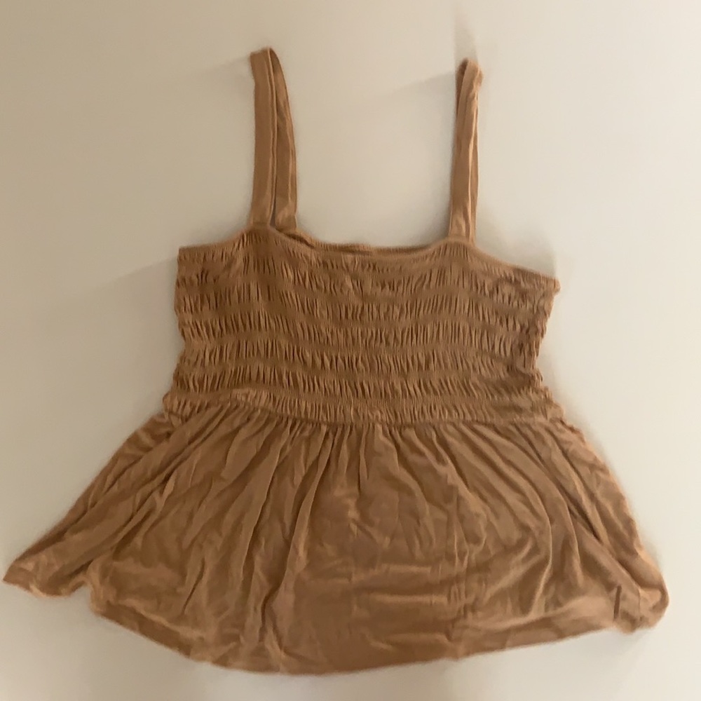 American eagle shirred flouncy tank top